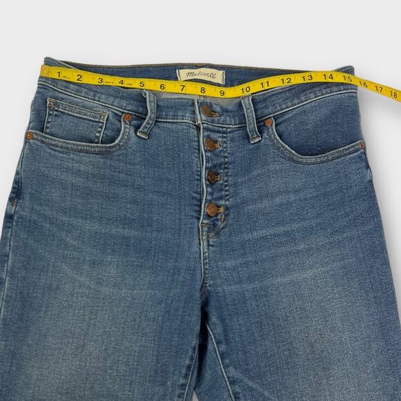 Madewell 9" Mid-Rise Skinny Crop Jeans: Button-Front TENCEL Denim Size 29 - Picture 8 of 9